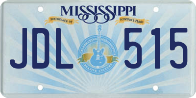 MS license plate JDL515