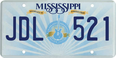 MS license plate JDL521