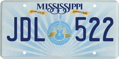 MS license plate JDL522