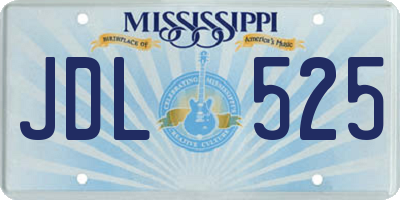 MS license plate JDL525