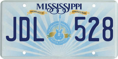 MS license plate JDL528