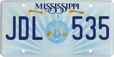 MS license plate JDL535