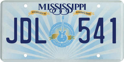 MS license plate JDL541