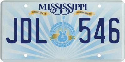 MS license plate JDL546
