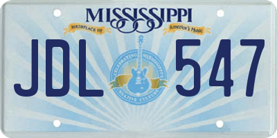 MS license plate JDL547