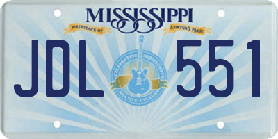 MS license plate JDL551
