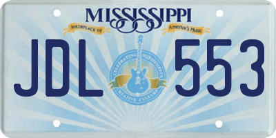 MS license plate JDL553
