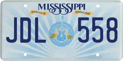 MS license plate JDL558