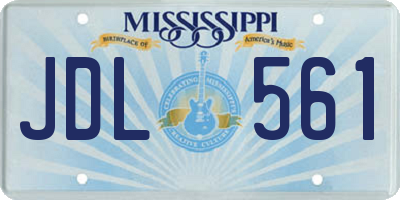 MS license plate JDL561
