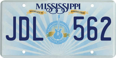 MS license plate JDL562