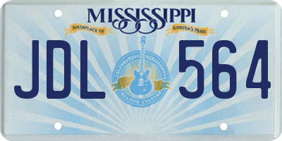 MS license plate JDL564