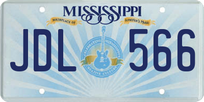 MS license plate JDL566