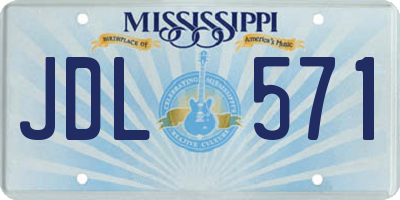 MS license plate JDL571