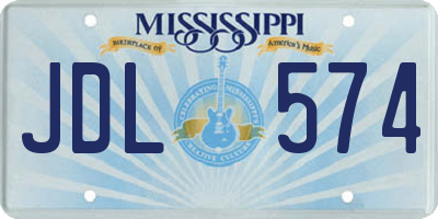 MS license plate JDL574