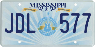 MS license plate JDL577