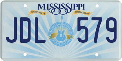 MS license plate JDL579