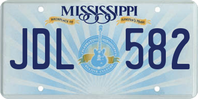 MS license plate JDL582