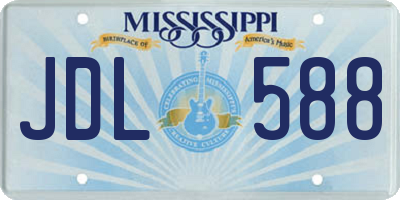 MS license plate JDL588