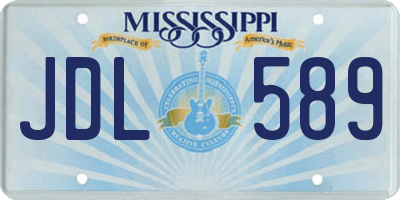 MS license plate JDL589
