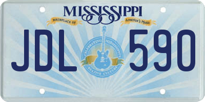 MS license plate JDL590