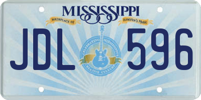 MS license plate JDL596
