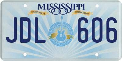 MS license plate JDL606