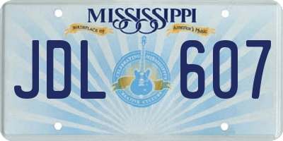 MS license plate JDL607