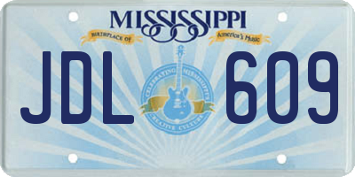 MS license plate JDL609