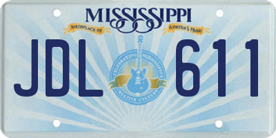 MS license plate JDL611