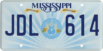 MS license plate JDL614