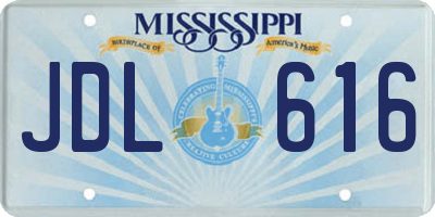 MS license plate JDL616