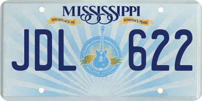 MS license plate JDL622