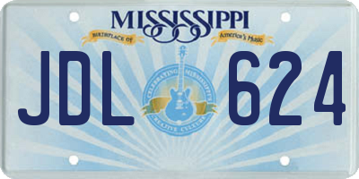 MS license plate JDL624