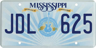 MS license plate JDL625