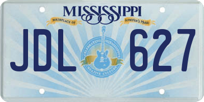 MS license plate JDL627