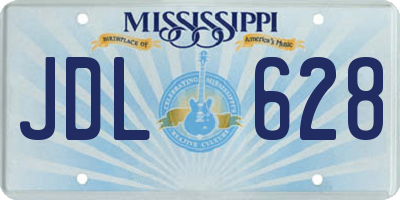 MS license plate JDL628