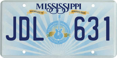 MS license plate JDL631