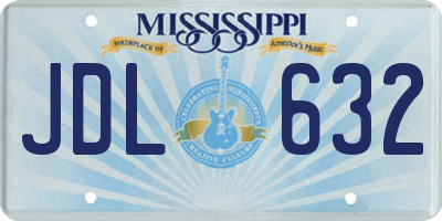 MS license plate JDL632