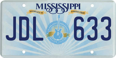 MS license plate JDL633