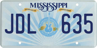 MS license plate JDL635