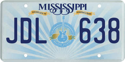 MS license plate JDL638