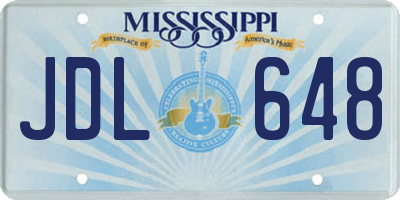 MS license plate JDL648