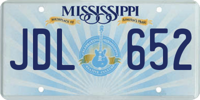 MS license plate JDL652