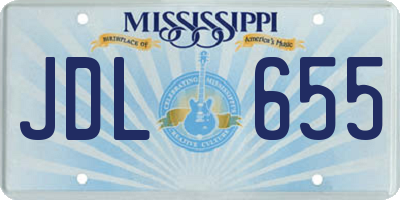 MS license plate JDL655