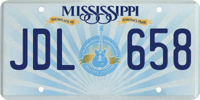 MS license plate JDL658