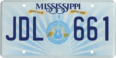 MS license plate JDL661