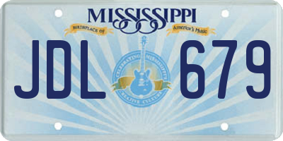 MS license plate JDL679