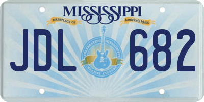 MS license plate JDL682