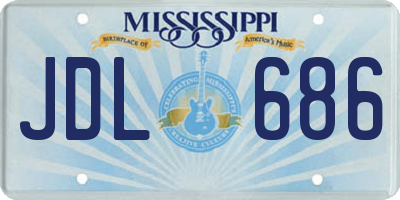 MS license plate JDL686