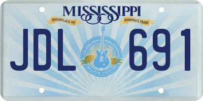 MS license plate JDL691